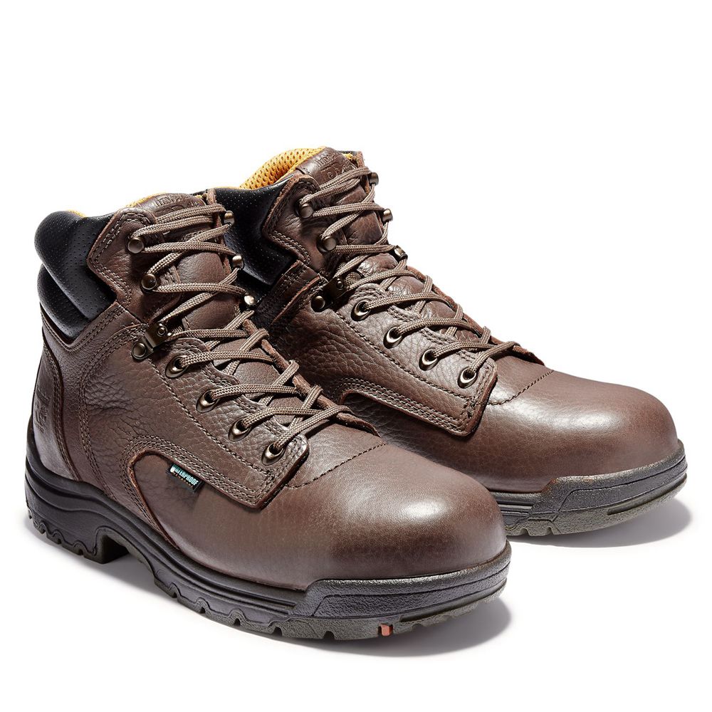 Timberland Mens Work Boots PRO® TiTAN® 6\" Alloy Toe - Brown - India YF1057263